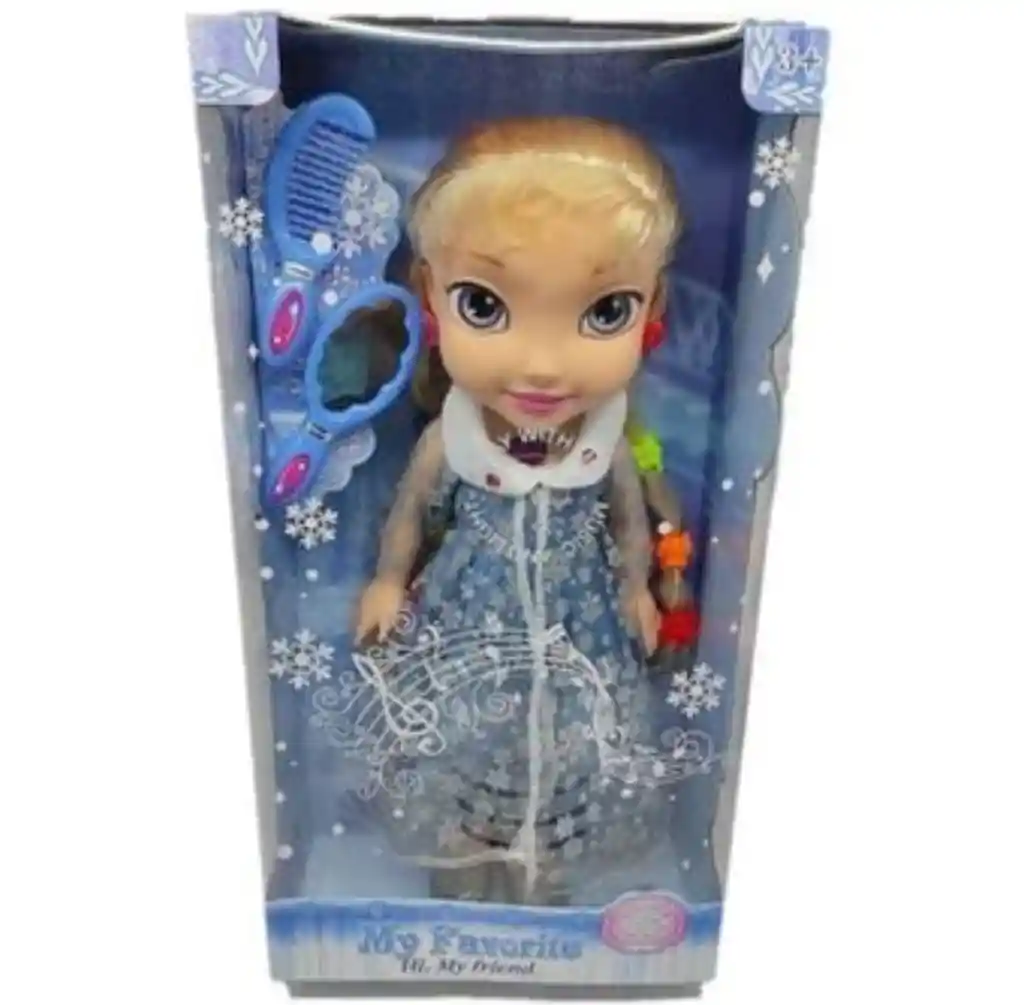 Combo Por 2 Muñecas Personajes Frozen Musical Ana Y Elsa / 33 Cm.