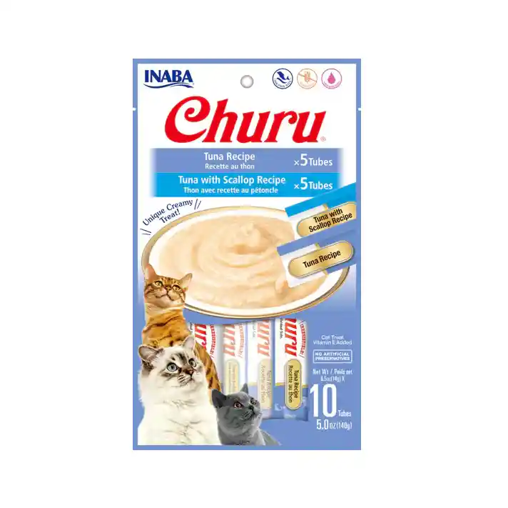 Churu Snack Para Gato Atun Vieiras 10 Unidades