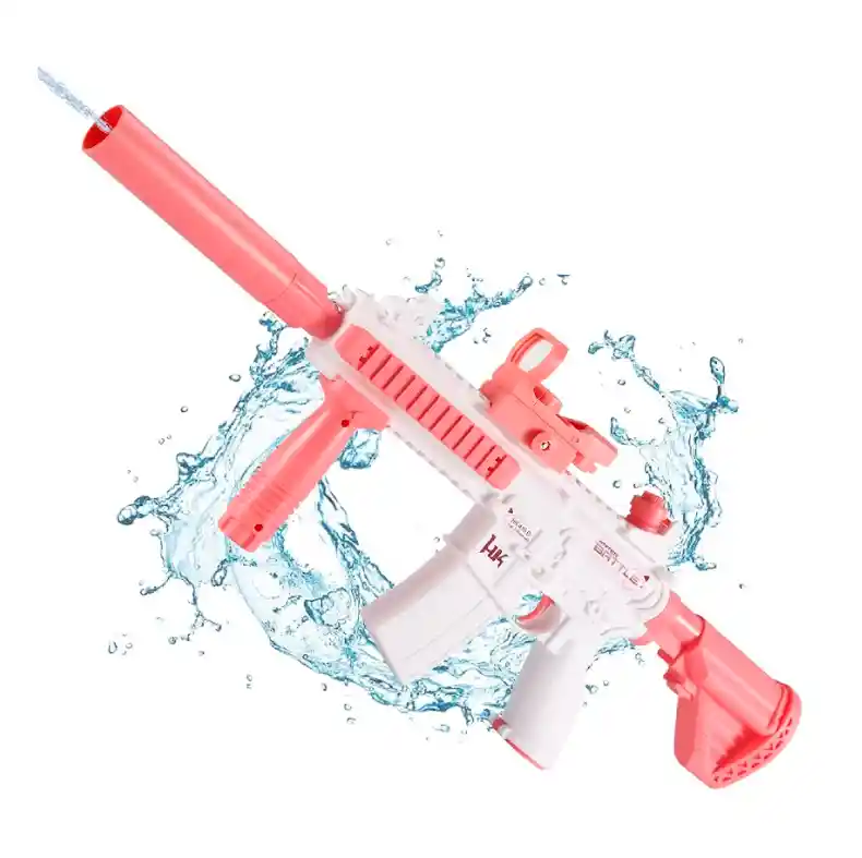 Pistola De Agua Presión Eléctrica Recargable Para Niños Rosado