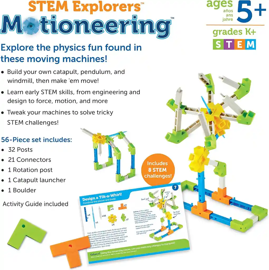 Juego Didáctico Bloques De Construcción Stem 56 Piezas Niños