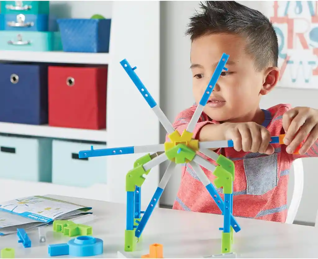 Juego Didáctico Bloques De Construcción Stem 56 Piezas Niños