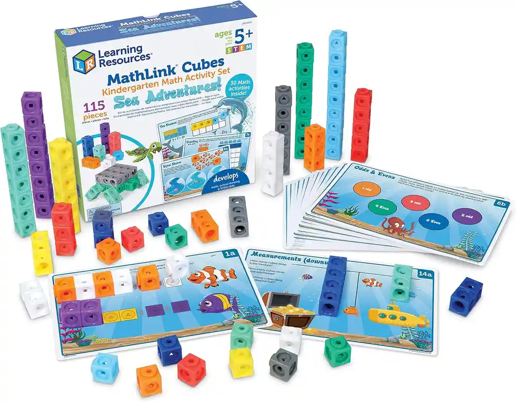 Juego Didáctico Matemáticas Mathlink Del Océano Cubos Niños