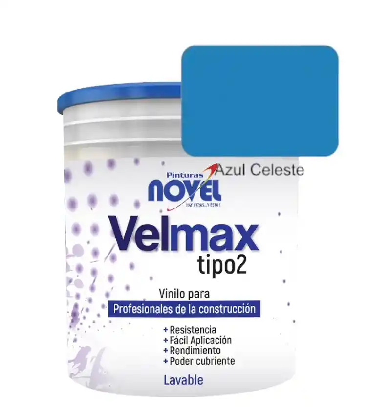 Velmax Pintura Azul Celeste Lavable Interior Y Exterior Galon