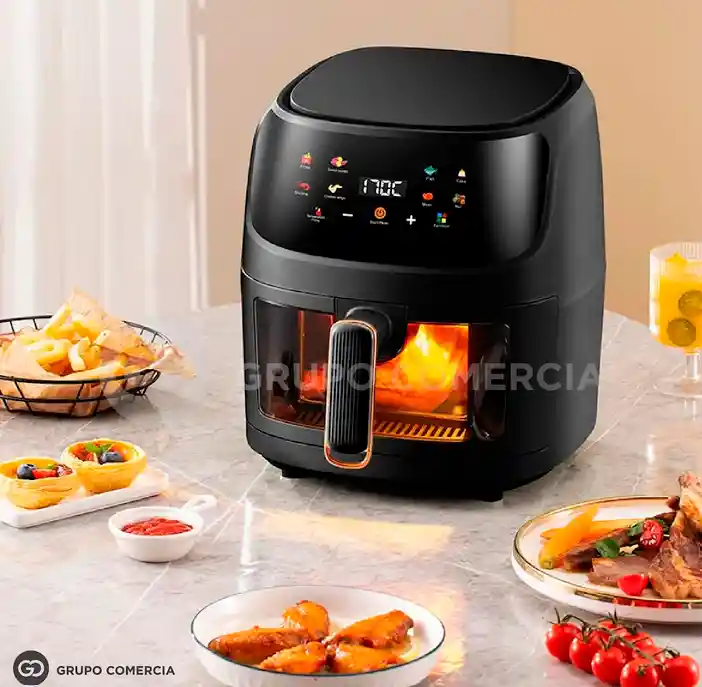 Freidora De Aire 10 Litros Antiadherente Digital 2400w Silver Crest Original