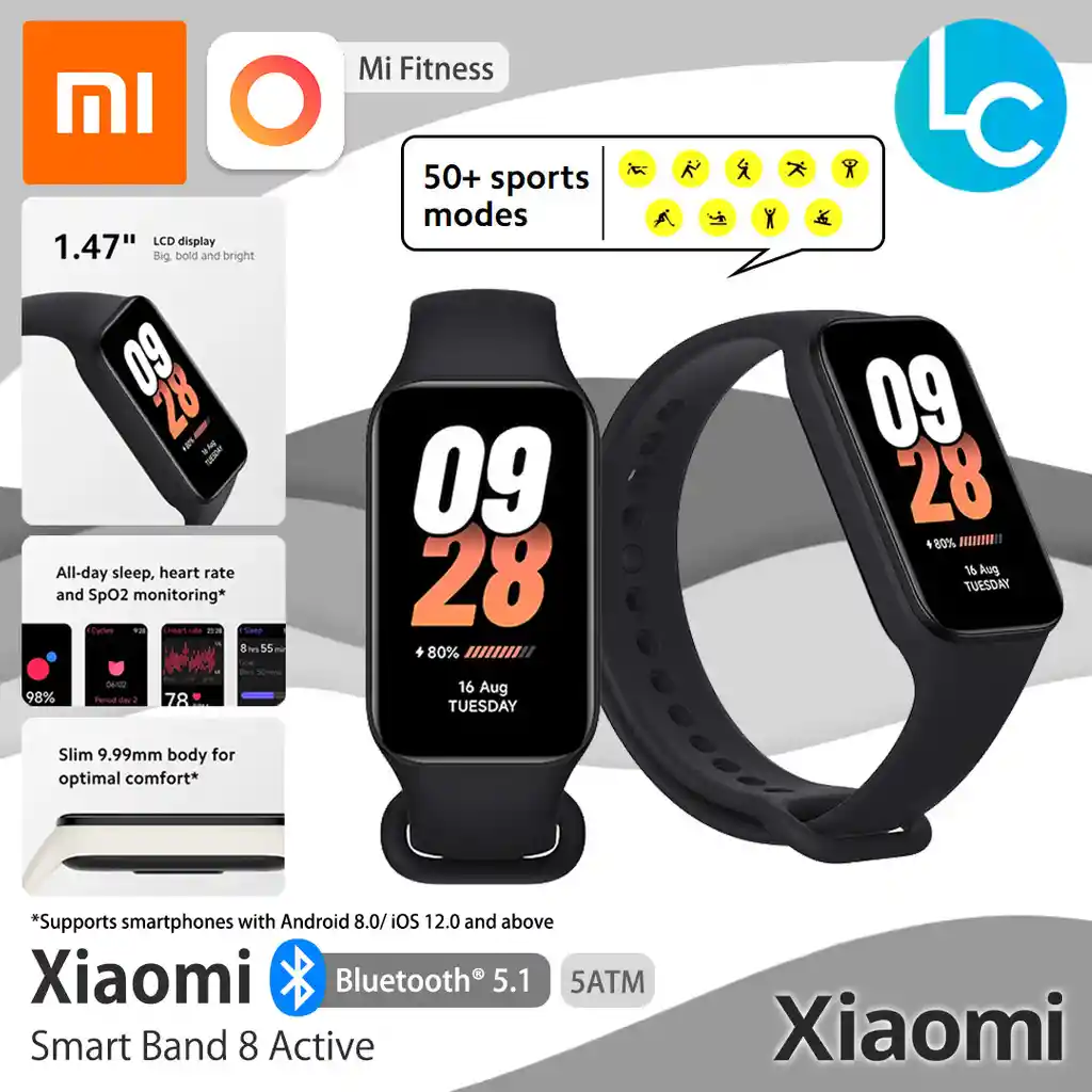 Xiaomi Smart Band 8 Active Original Negro