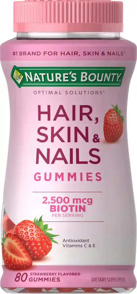 Gomitas Natures Bounty Hair Skin And Nail Biotina X80