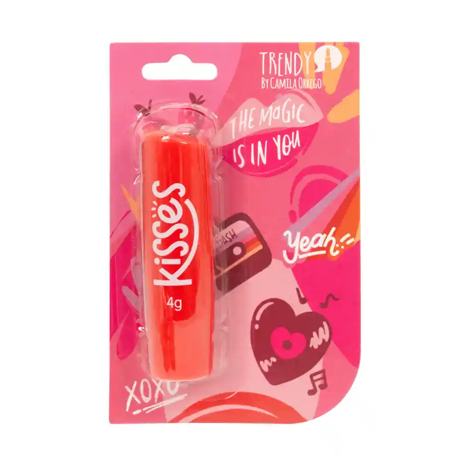 Trendy Brillo Lip Balm Kisses Rojo