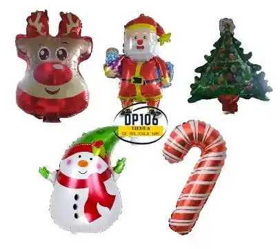 Globos Metalizados De Navidad X 2 Und