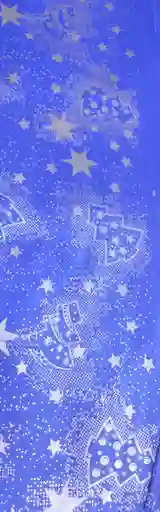 Papel Seda Estampado De Navidad, Azul