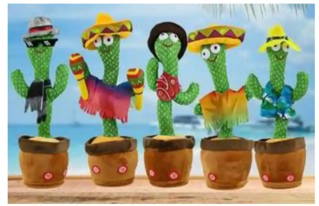 Peluche Cactus Bailarín Canta Y Imita La Voz Luces Bebe Niño