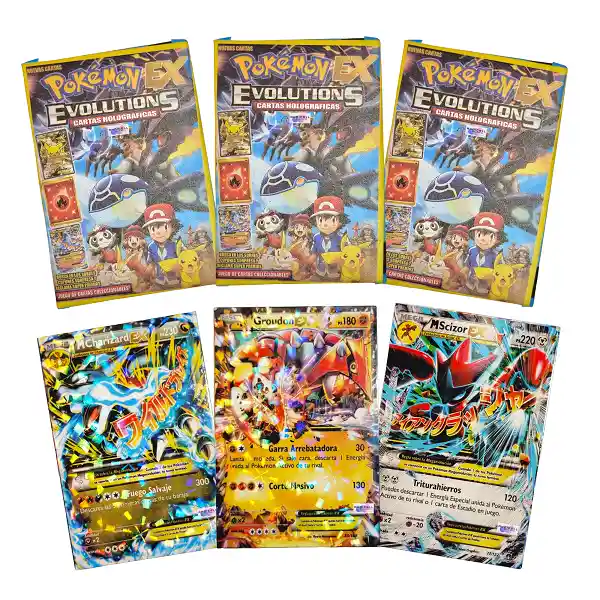 150 Cartas De Juego Pokémon Ex Evolutions Coleccionables