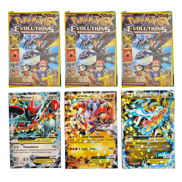 150 Cartas De Juego Pokémon Ex Evolutions Coleccionables