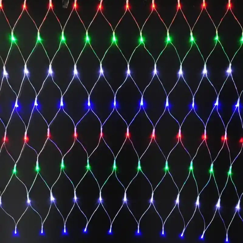 Luces De Navidad Tipo Malla Ventana 200 Led - Multicolor