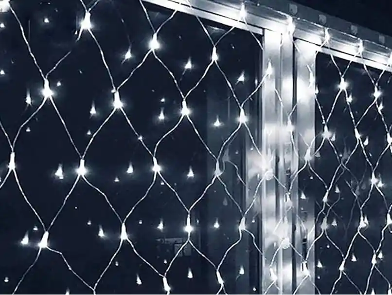 Luces De Navidad Tipo Malla Ventana 120 Led Blanco