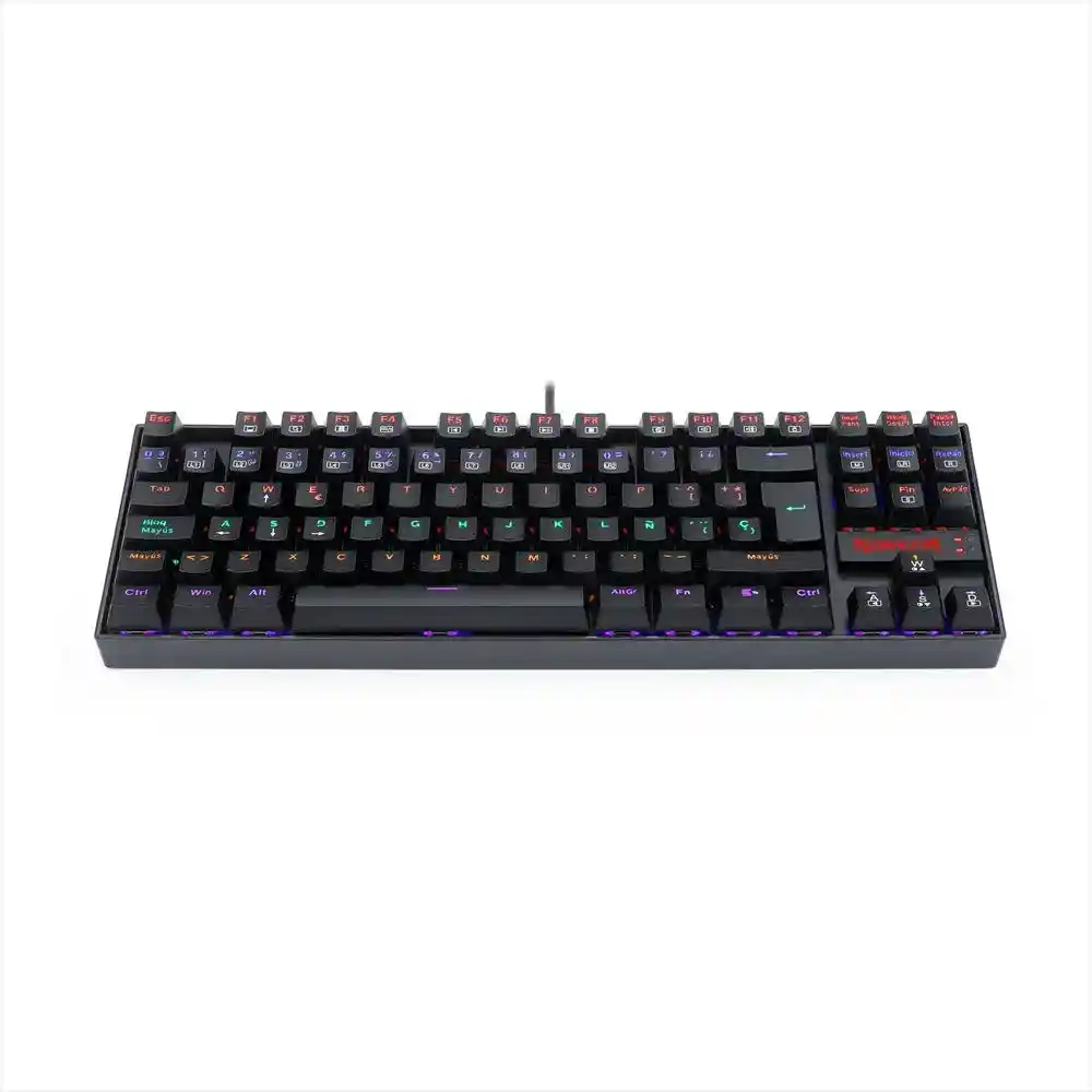 Teclado Gamer Redragon Kumara K552 Rainbow Swirch Red Inglés