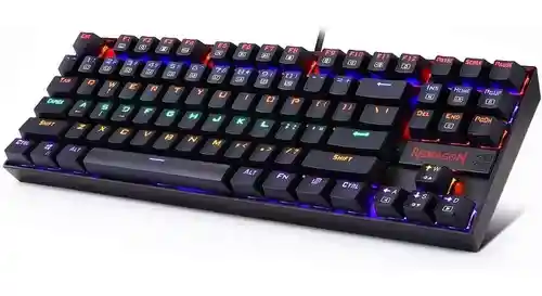 Teclado Gamer Redragon Kumara K552 Rainbow Swirch Red Inglés