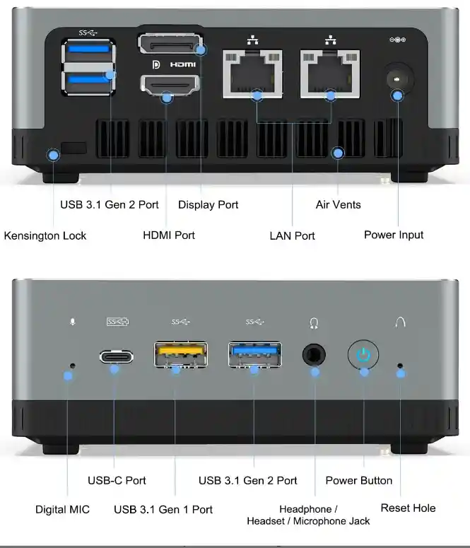 Mini Pc Um700 Amd Ryzen 7 3750h 4c/8t Memoria Ram 16gb Disco Duro Ssd M.2 512gb