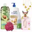 Navidad Avon Ancheta: Shampoo + Crema Litro + Spray Pies + Jabon Azufre + Esponja Oriflame