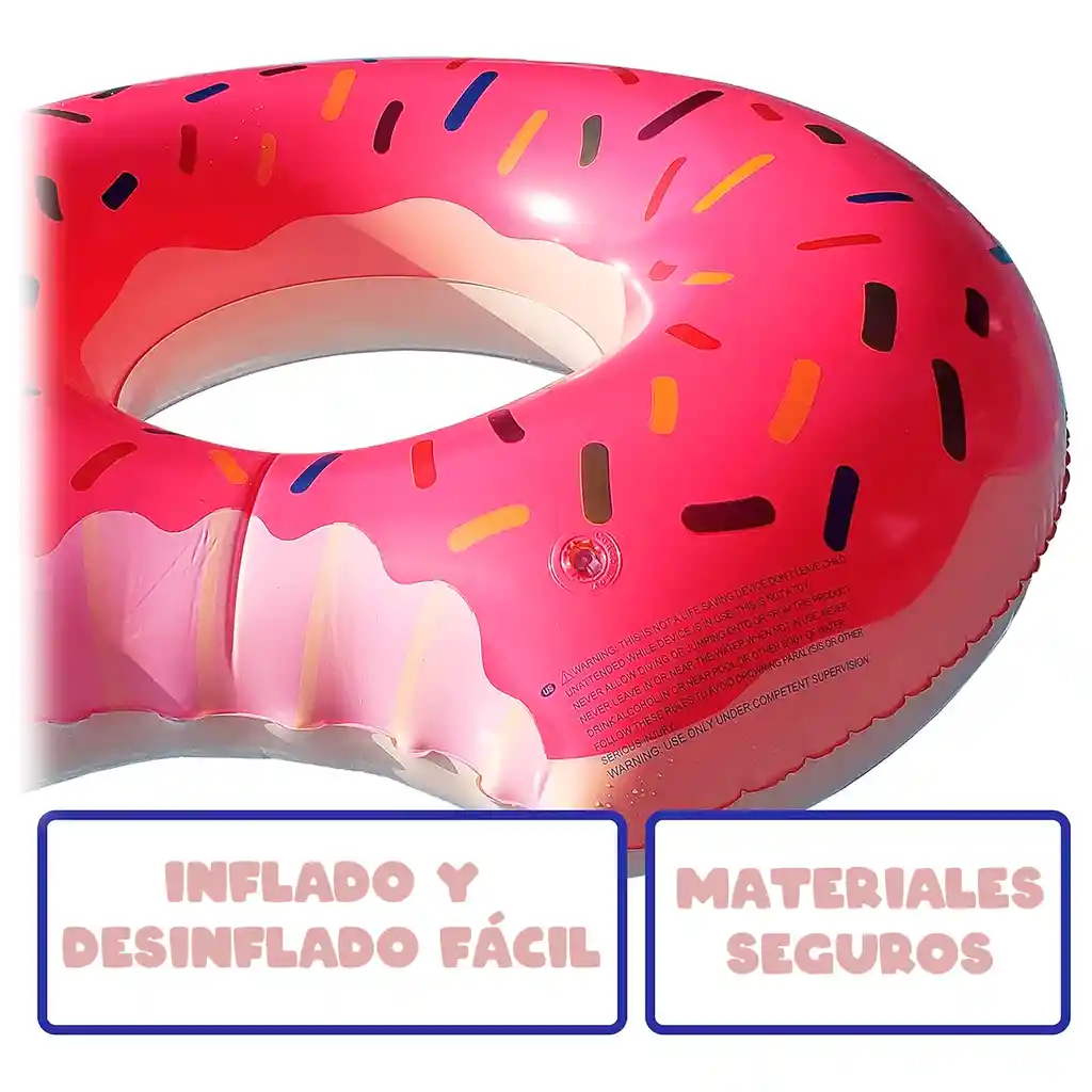 Flotador Inflable Dona Chips Piscina 90cm Colores (bols.) Diseño Aleatorio