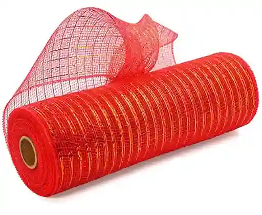 Malla Espejo De Navidad Grande Roja - Dorada