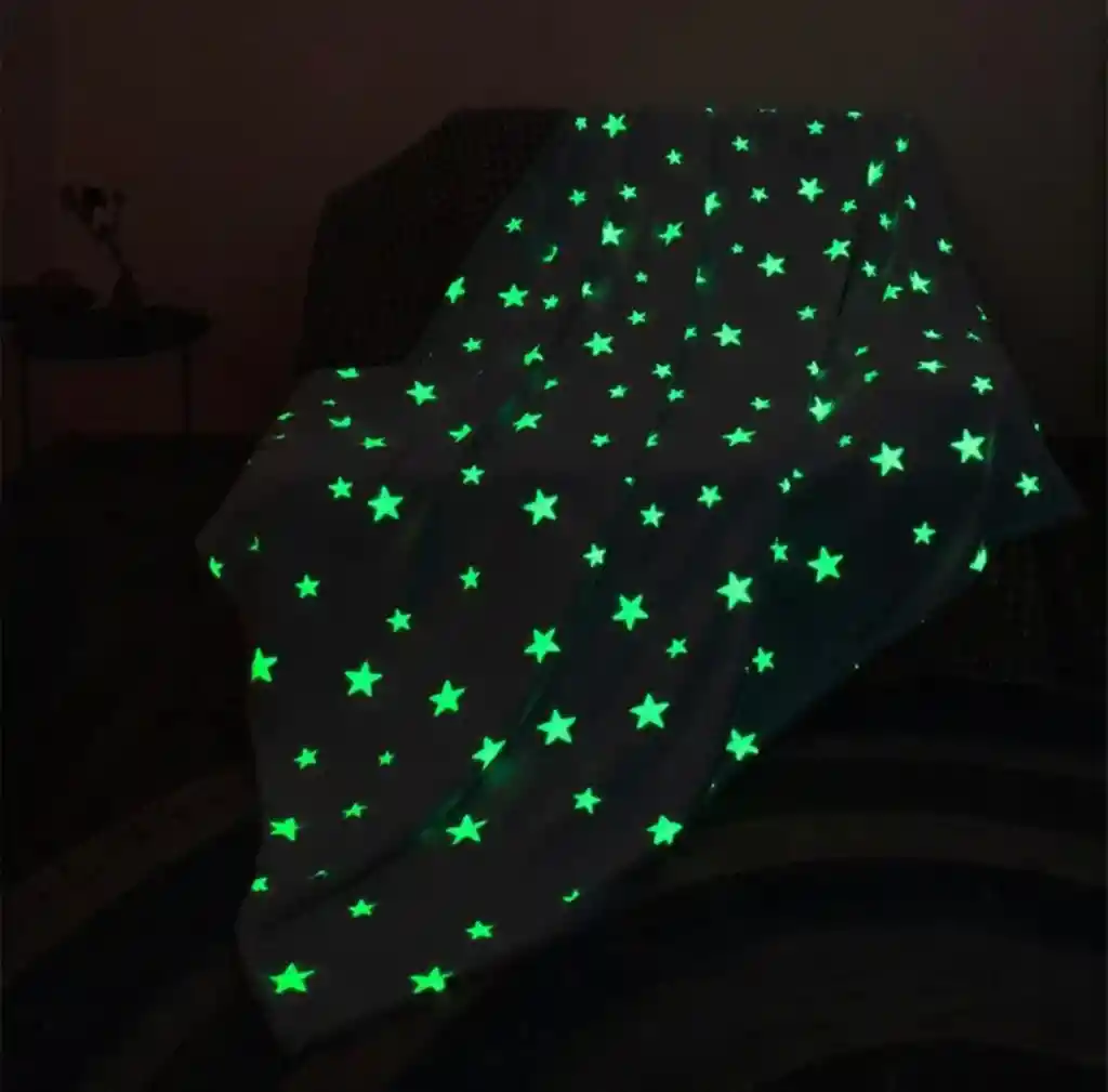 Manta Cobija Luminosa Brilla En La Oscuridad 170 X 180 Cm