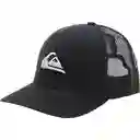 Gorra Quiksilver Negra Logo Blanco Trucker