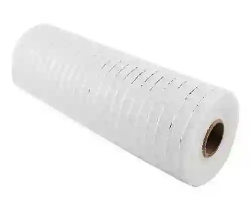 Malla Espejo De Navidad Mediana Blanco - Plata