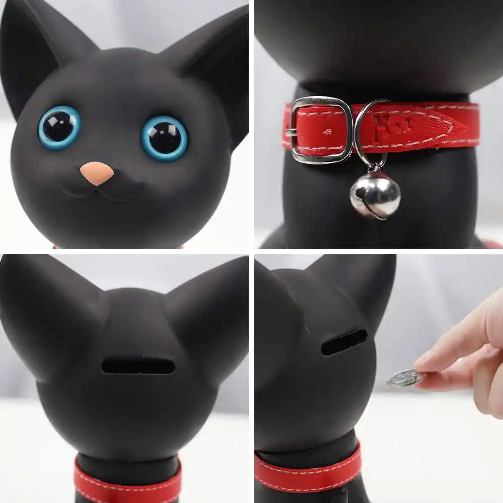 Alcancía Gato Negro Para Regalo Y Decoración