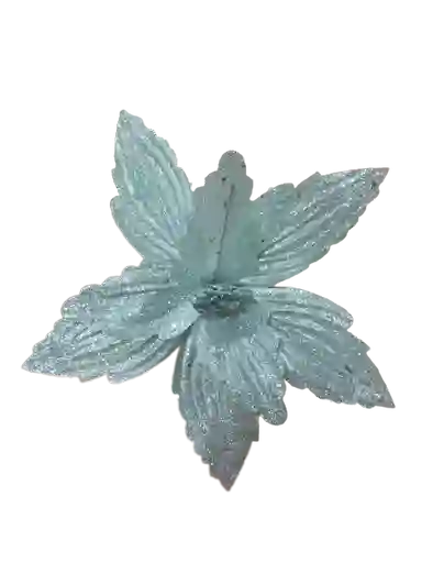 Flor De Navidad Plata Pequeña
