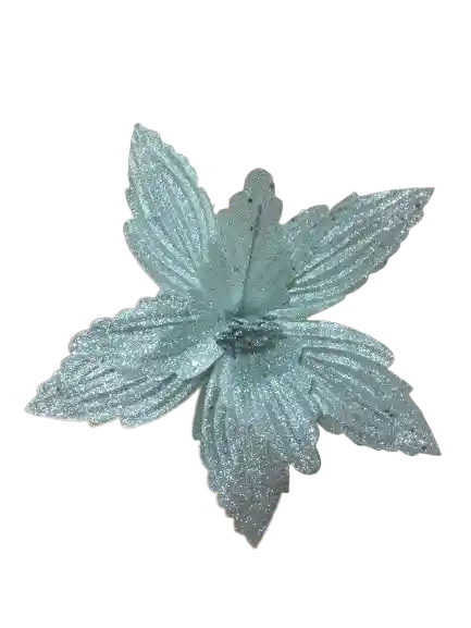 Flor De Navidad Plata Pequeña