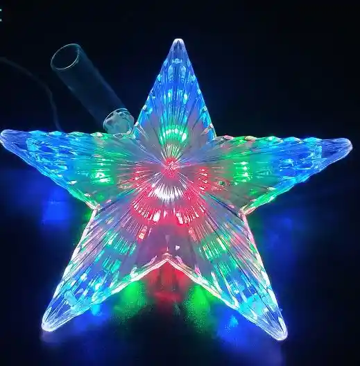 Estrella Navidad Grande Luces Multicolor 22x22cm