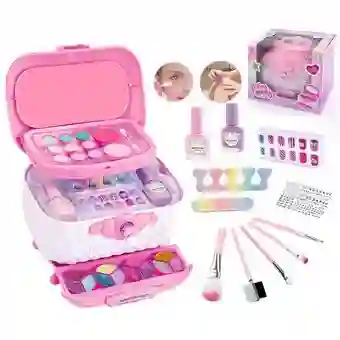 Maquillaje Real Para Niñas, Lavable Y No Tóxico Maleta 1246
