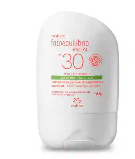 Natura Protector Solar Facial Gel Crema Toque Seco Fps 30