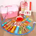 Juguete Médico Kit De Doctor Simulación Caja De Dentista Juego Educativo Estetoscopio Para Niñas