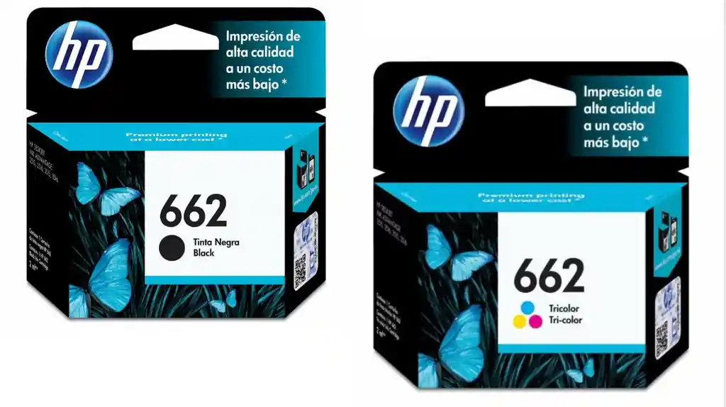 Combo Cartuchos 662 Negro + Tricolor Original Hp