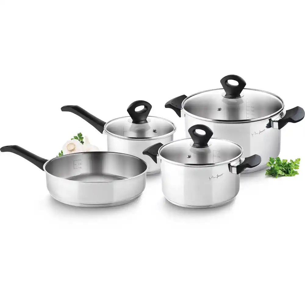 Lamart Bateria De Cocina Set De Ollas Acero Inox 7 Pz Lt1110