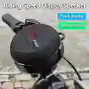 Parlante Para Moto O Bicicleta Pantalla Digital Led, Subwoofer Impermeable, Portátil Manos Libres,tarjeta Tf