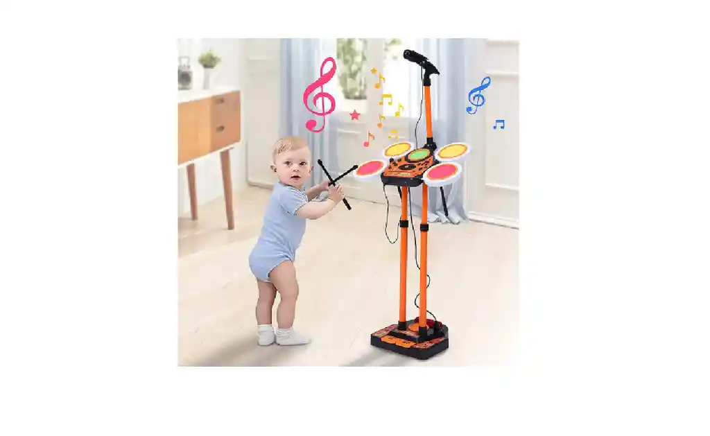 Batería Musical Eléctrica Mp3 Niños Niñas Didáctico Juguete