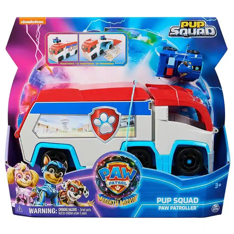 Paw Patrol Mighty Movie Vehiculo Paw Patroller Con Figura Chase