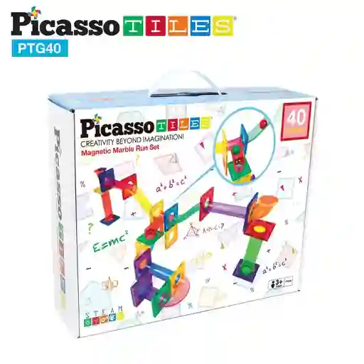 Picasso Tiles 40 Piezas Pista De Carreras De Canicas