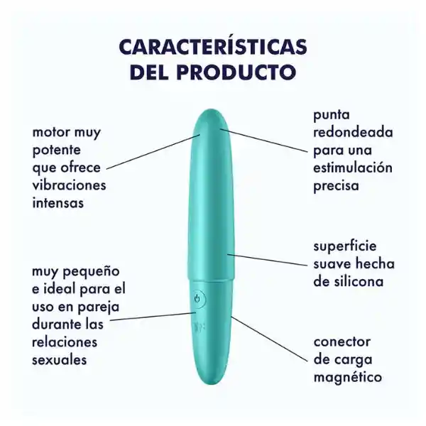 Satisfyer Ultra Power Bullet 6 Turquesa Bala Vibradora