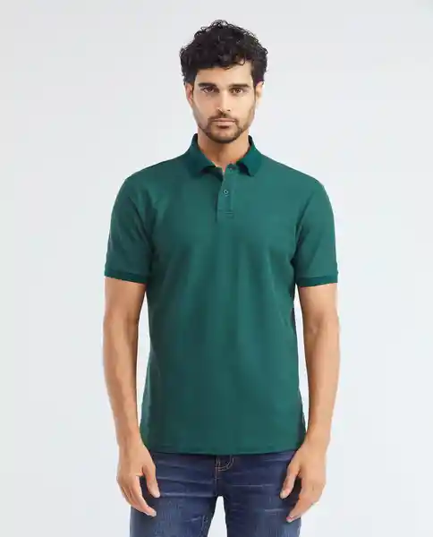 Camiseta Cookie Effect Fabric Polo Verde Sicomoro T. M Chevignon