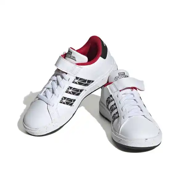 Adidas Zapatos Grand Court Spider-Man Para Niño Blanco Talla 4