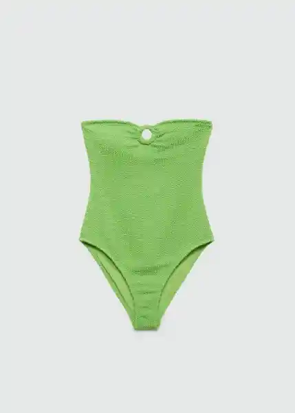 Vestido Bañador Sia Verde Talla L Mujer Mango