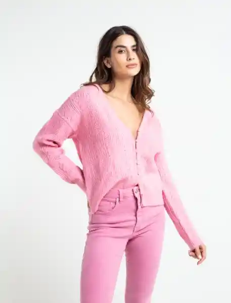 Blusa Tejido Prity Mujer Rosa Ahumado Medio T.S 483E049 Naf Naf