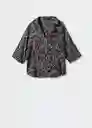 Camisa Claudie Negro Talla L Mujer Mango