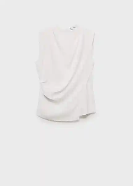 Blusa Area Off White Talla M Mujer Mango