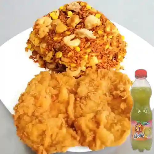Combo Arroz Paisa y Chuleta Personal + Hit Lulo 500 ml