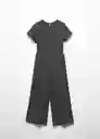 Enterizo Mono Toppi Negro Talla 06 Niñas Mango