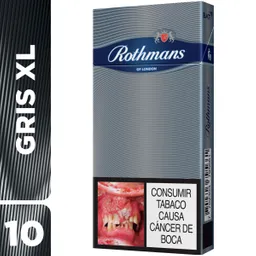 Cigarrillo Cartón De Rothmans Gris Xl 10